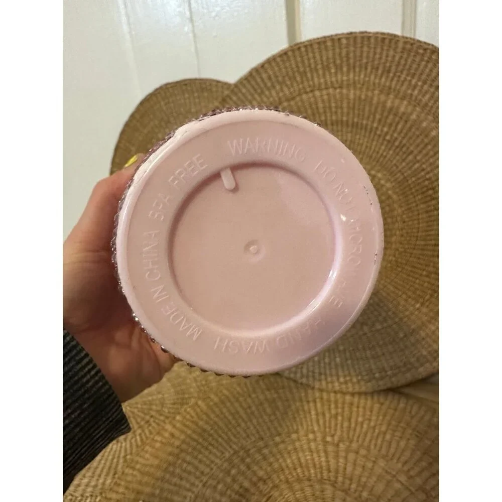 Pink Breast Cancer gem tumbler cup